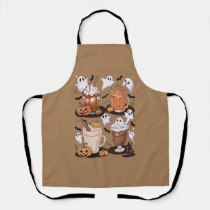 Tablier Cadeau d'amour de café glacé d'automne mignon café