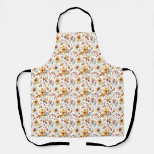 Tablier Cadeau d'anniversaire Floral automnal aquarelle