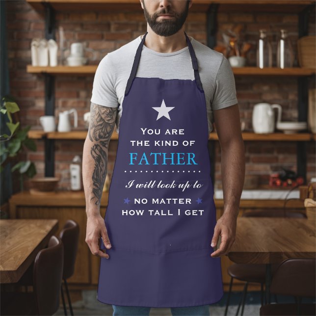 Tablier Cadeau d'apéro pour papa (Father's Day or Dad's Birthday Apron with sentimental quote)