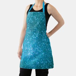 Tablier Cadeau de luxe Populaire Blue Gold Parties scintil