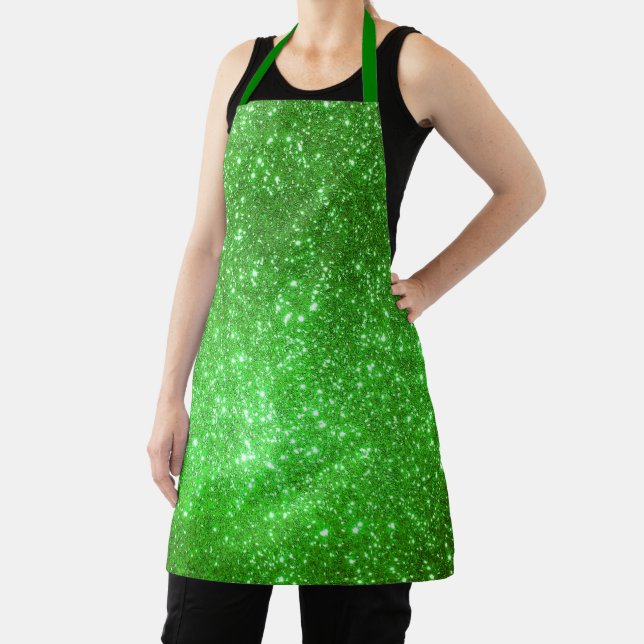 Tablier Cadeau de luxe Populaire Green Gold Parties scinti (Insitu)
