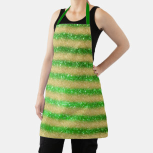 Tablier Cadeau de luxe Populaire Green Gold Parties scinti