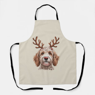 Tablier Cadeau de maman de chien amateur de Noël Goldendoo