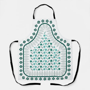 Tablier Cadeau de maman Motif floral avec bordure
