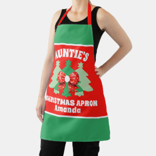 Tablier Cadeau de Noël de la tante personnalisée