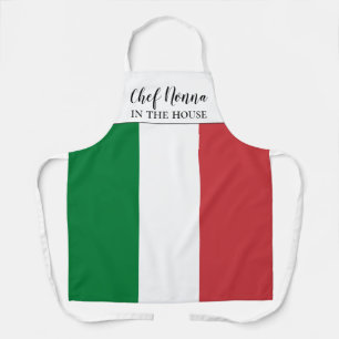 Tablier Cadeau drôle de chef Nonna avec drapeau italien