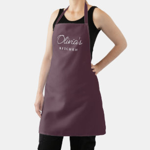 Tablier Cadeau personnalisé de cuisine Mauve