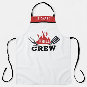 Tablier cadeau personnalisé, équipe de grill Nom p