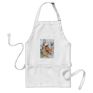 Tablier Cadeau personnalisé photo famille - poche Cuisine