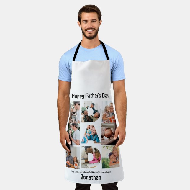 Tablier Cadeau personnalisé pour papa Fête des pères 9 Pho (Porté)