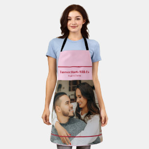 Tablier Cadeau romantique personnalisé avec photo et texte
