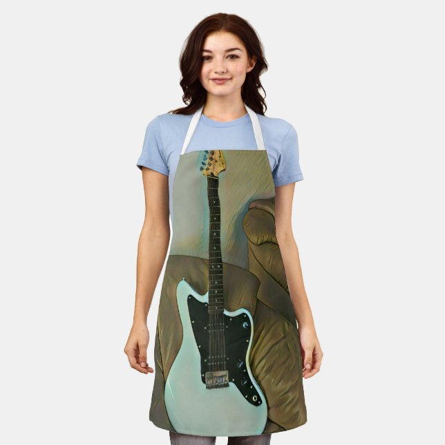 Tablier Cadeaux de guitare pour papa (Porté)