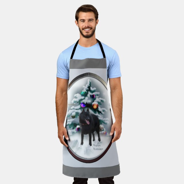 Tablier Cadeaux de Noël Schipperke (Porté)
