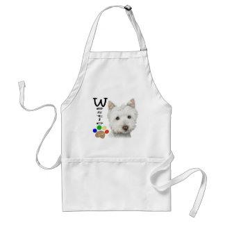 Tablier Cadeaux mignons d'art de chien et d'empreinte de
