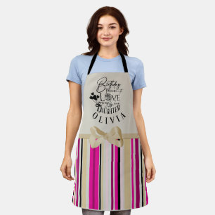 Tablier Cadeaux Simples et Mignons pour Filles Typograph