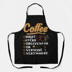 Tablier Café Christ offre pardon Foi de Noël C
