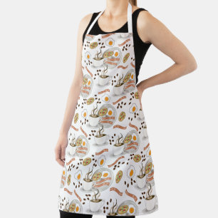 Tablier Café et petit déjeuner salé Bacon  Motif des oe