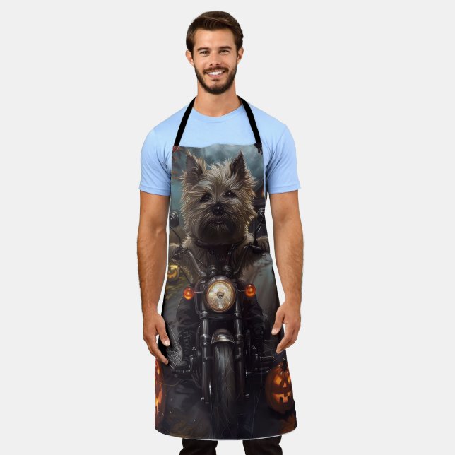 Tablier Cairn Terrier équitation moto Halloween effrayant (Porté)