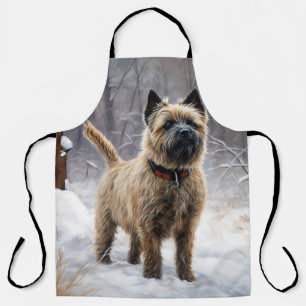 Tablier Cairn Terrier Laissez Tomber la Neige Noël