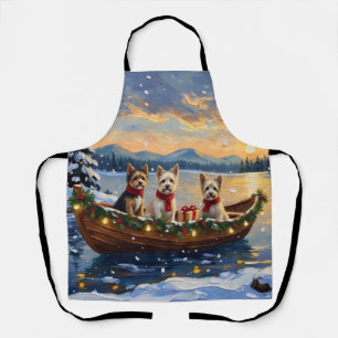 Tablier Cairn Terrier Noël Bateau Fêtes