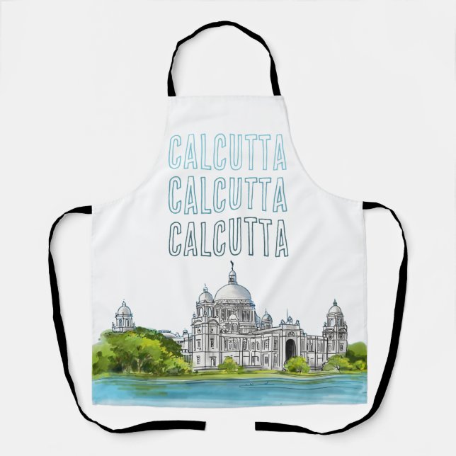 Tablier Calcutta "Mémorial Victoria" Kolkata Bengali (Recto)