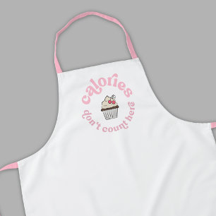 Tablier Calories ne comptent pas ici Pink Cake Baker drôle