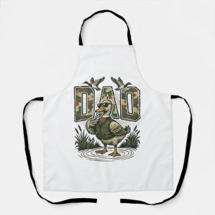 Tablier Camo Duck Papa Design de T-Shirt avec Gravure Vint