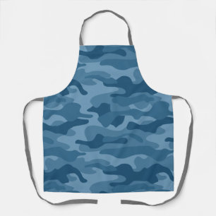 Tablier Camo Monocolore Bleu Acier