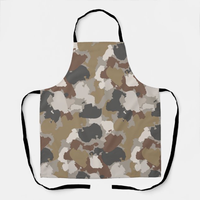 Tablier Camouflage Militaire Tons Terre Bruns (Recto)