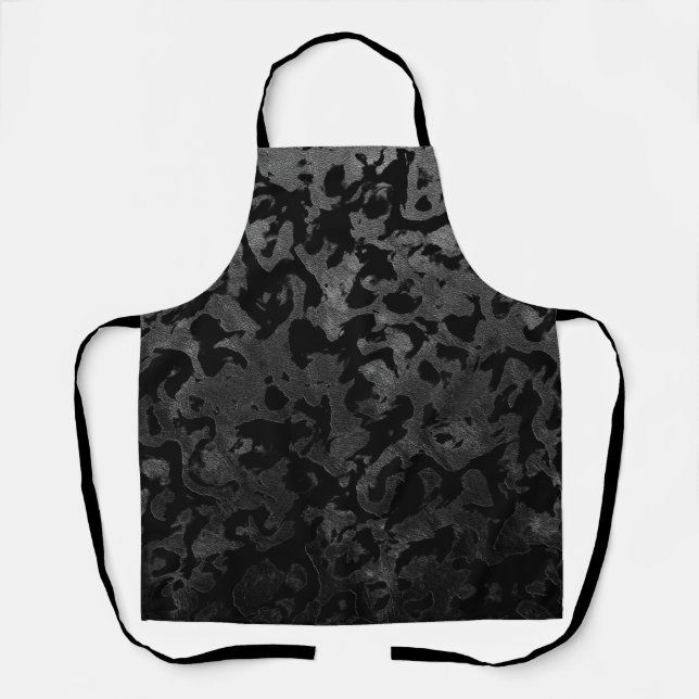 Tablier Camouflage moderne Camo-noir et gris foncé (Recto)