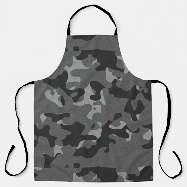 Tablier Camouflage noir gris (Recto)