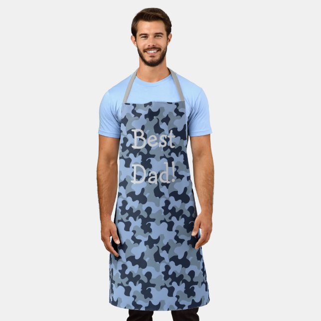 Tablier Camouflage personnalisé Papa cadeau Apron (Porté)
