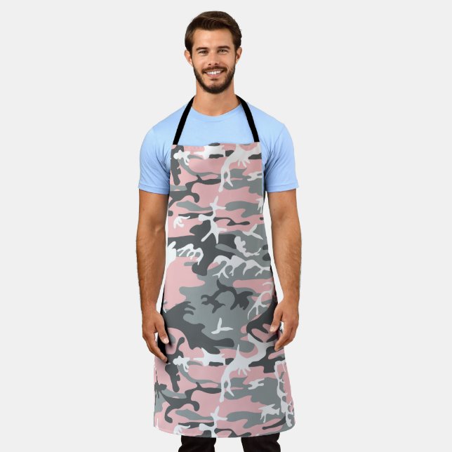 Tablier Camouflage rose et gris, Militaire, Armée (Porté)
