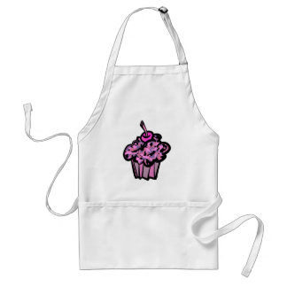 Tablier camouflage rose et violet cupcake
