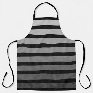Tablier Camouflage Texturé en Noir et Gris à Rayures Linéa