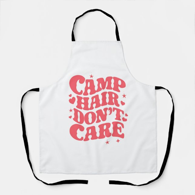 Tablier Camp Hair Ne vous souciez pas Camping d'été Filles (Recto)