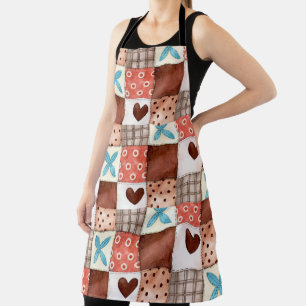 Tablier Campagne Patchwork Farmhouse Cuisine Apron