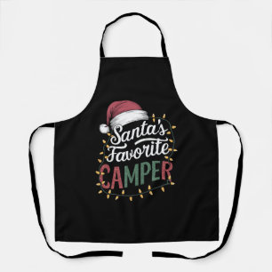 Tablier Camping Noël Père Noël Favori Camper Cadeau