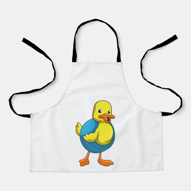 Tablier Canard à nager avec anneau de nage (Recto)