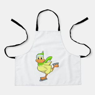 Tablier Canard au patinage sur glace avec patins sur glace