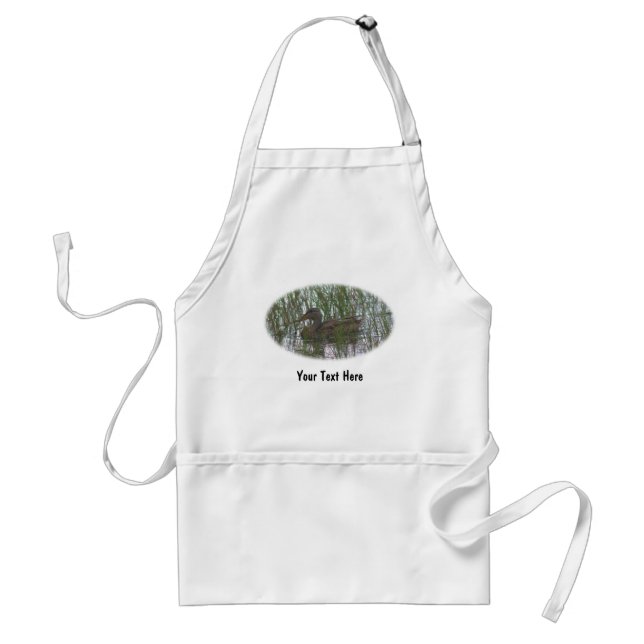 Tablier Canard Brown Sauvage Dans L'Eau Animal Apron (Devant)