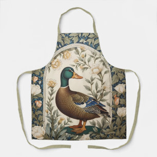 Tablier Canard colvert élégant inspiré de William Morris