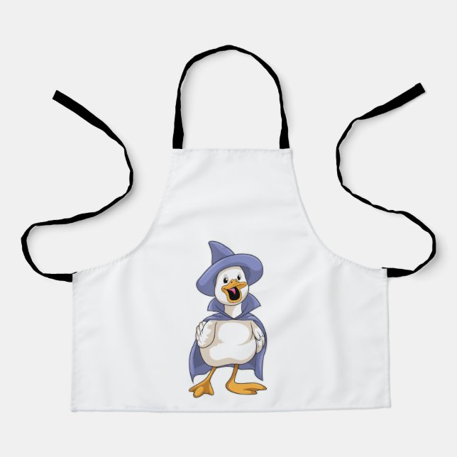 Tablier Canard comme sorcière avec Casquette (Recto)