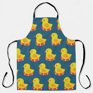 Tablier canard en caoutchouc jaune sans soudure motif. Vin