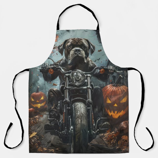 Tablier Cane Corso équitation Moto Halloween Effrayant (Recto)