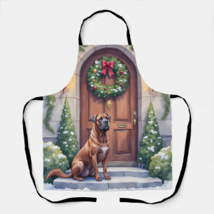 Tablier Cane Corso Grande Porte Evergreen Noël Art