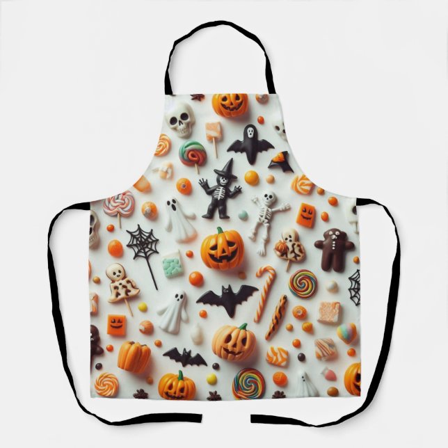 Tablier Canettes d'Halloween (Recto)