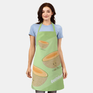 Tablier Cantaloupe Melon Green Orange Fruit Food Cartoon