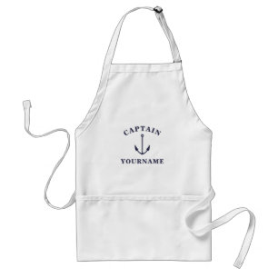 Tablier Capitaine avec votre nom Apron de Ancre nautique