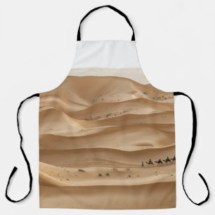 Tablier Caravane en chameau, coucher du soleil du Sahara,